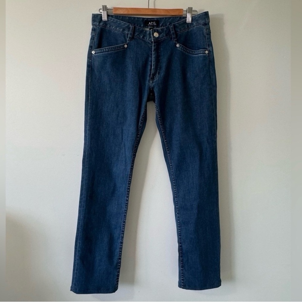 A.P.C. Women's Brand New Dark Blue Straight Jeans